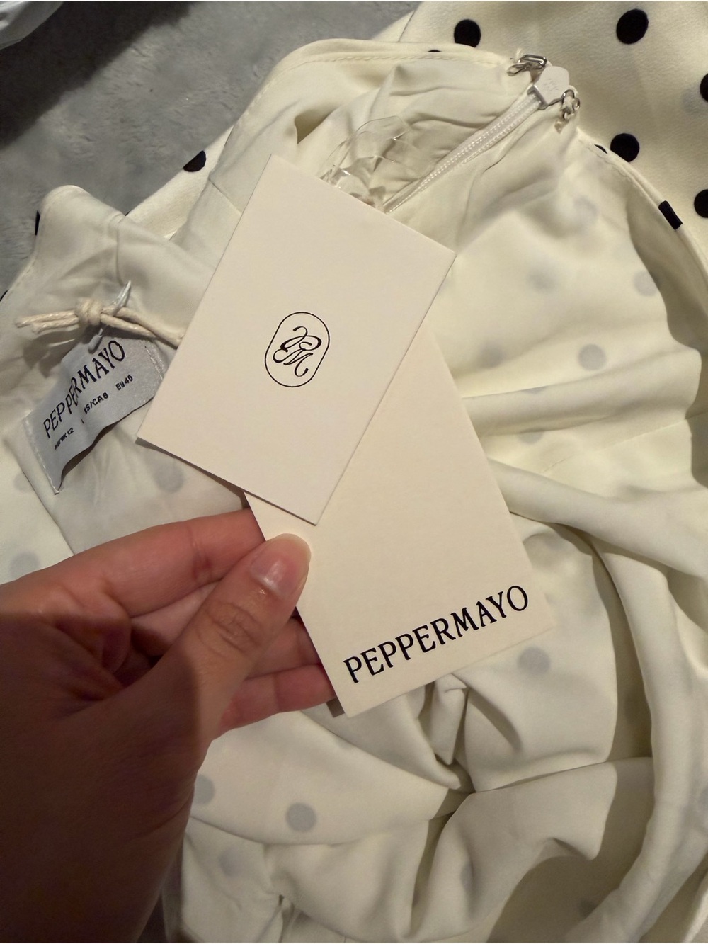 Peppermayo White Polka Dot Midi Skirt - Picture 2 of 6